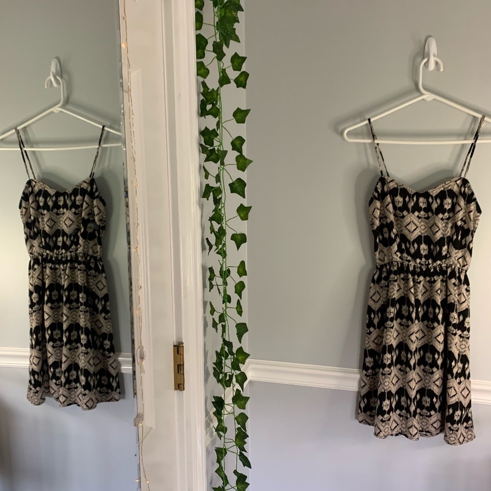 Charlotte Russe - Black/Tan dress, Small